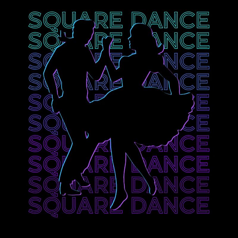 Square Dance Dancing Retro