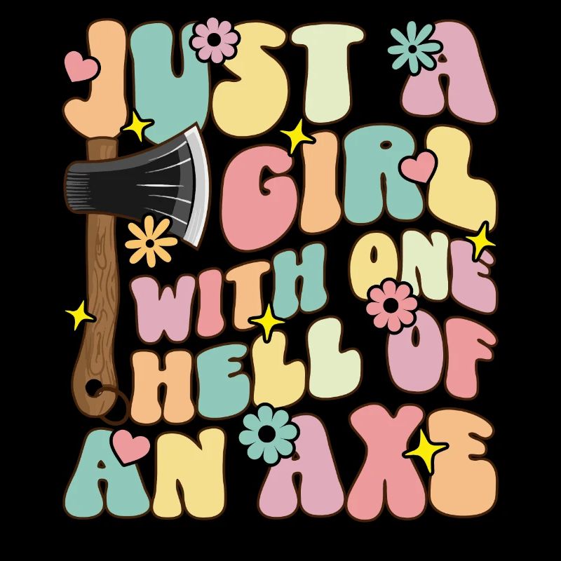 Mädchen mit einer höllischen Axt Axtwerfen Mädchen