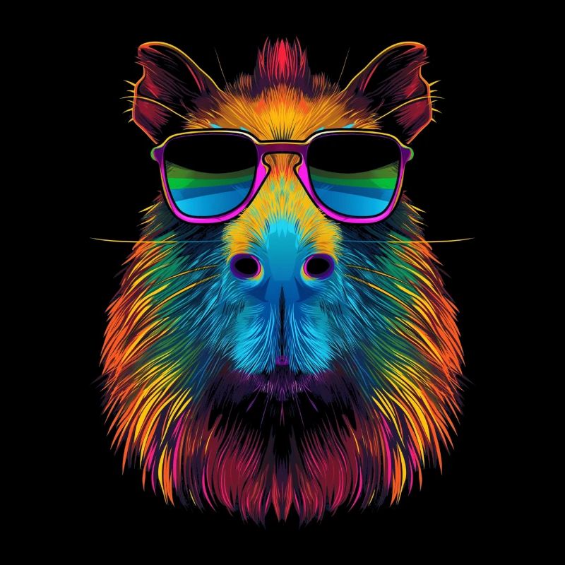 Capybara Capibara Lunettes de soleil Pop Art