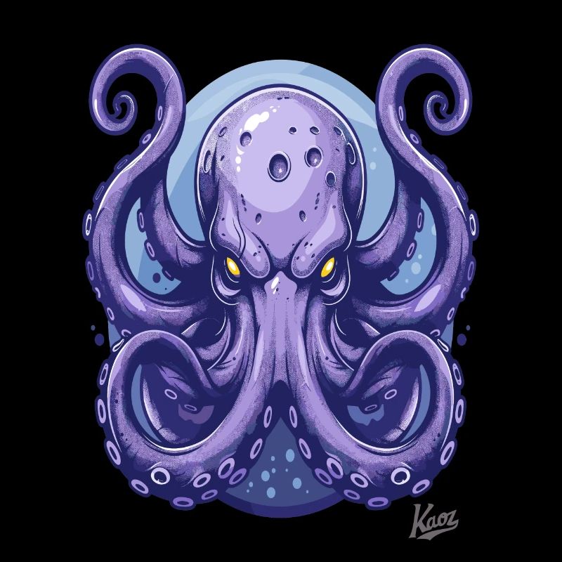 Massive Angry Blue Octopus Octopus Octopus