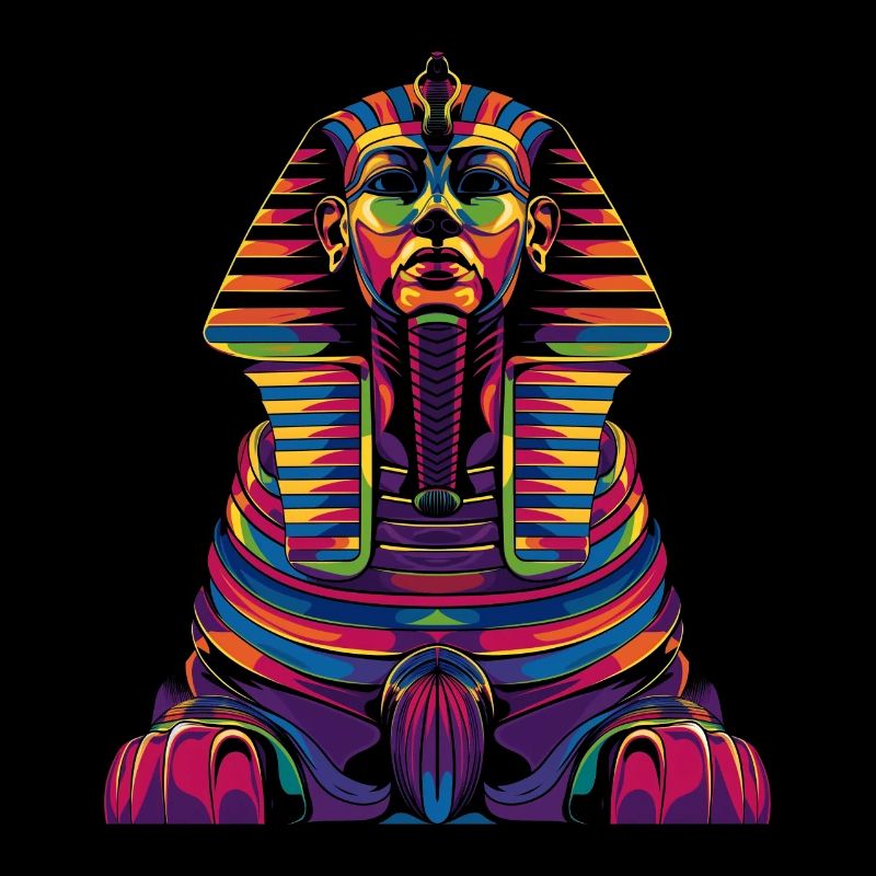 Chat Sphynx Pharaon Égypte Pop Art