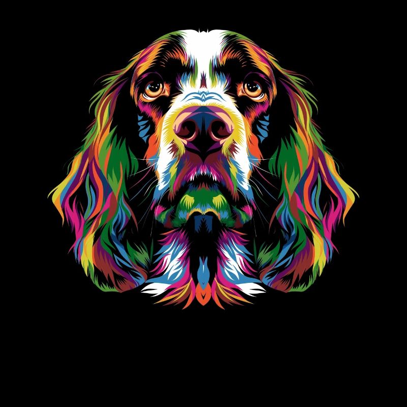 Springer Spaniel Hund Popart