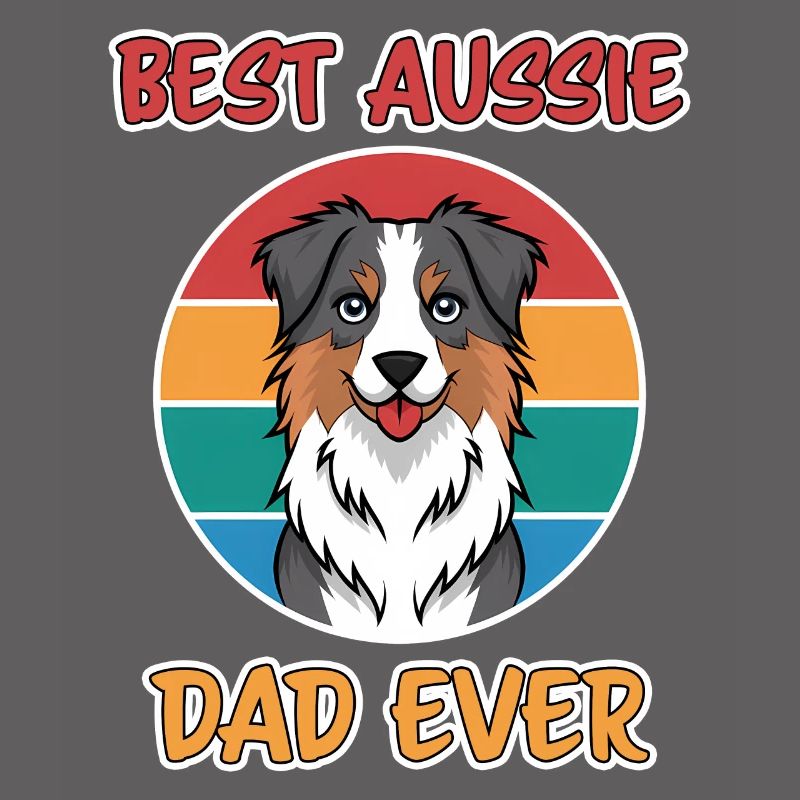 Australian Shepherd Dad Funny Aussie Gift