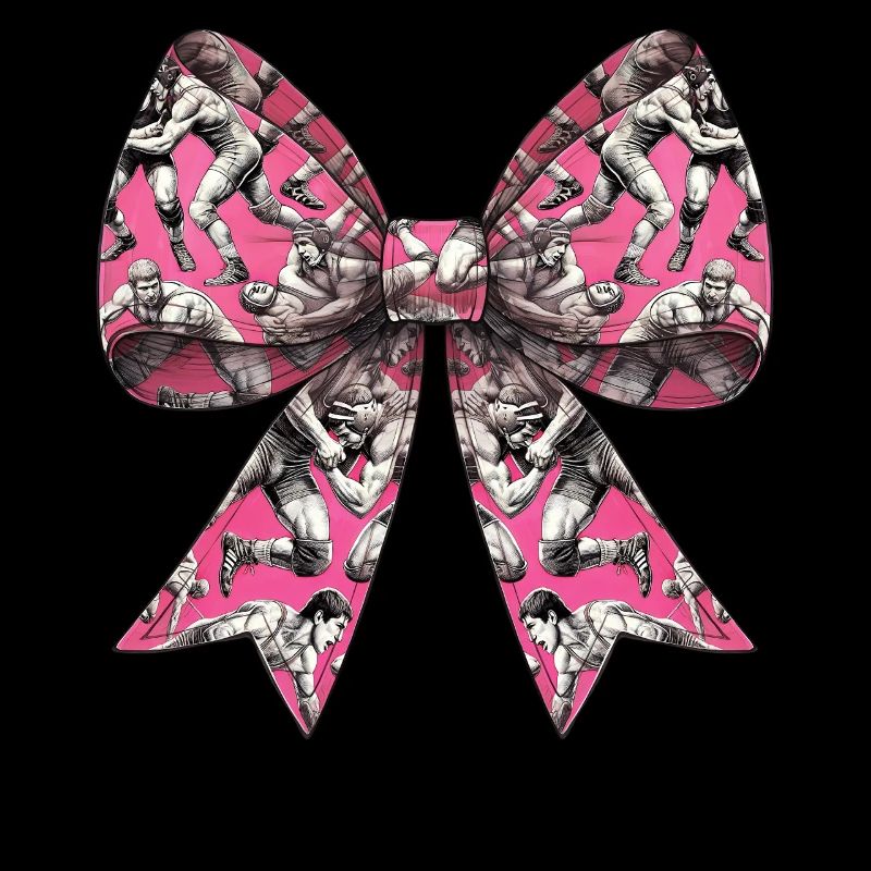 Coquette Bow Ringer Wrestling Pattern Mom