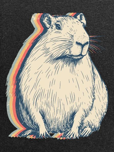 Capybara Capibara Retro-Linienkunst