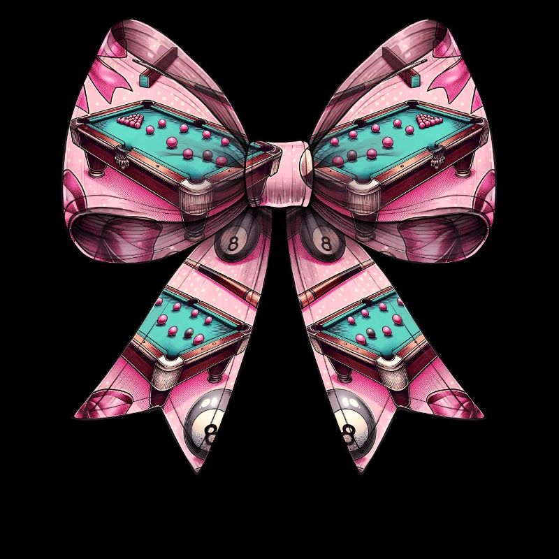 Coquette Bow Billard Table de billard Boules de queue