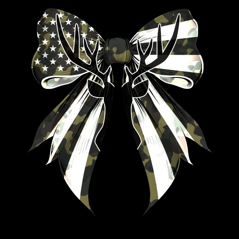 Coquette arc cerf chasse camouflage drapeau américain