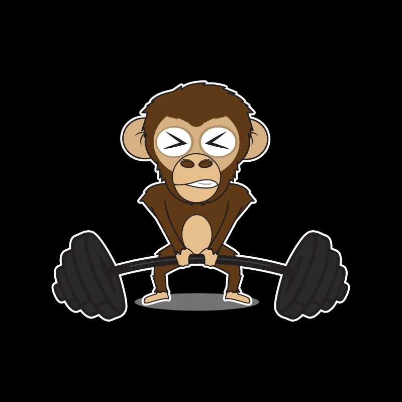 Monkey barbell gym gift