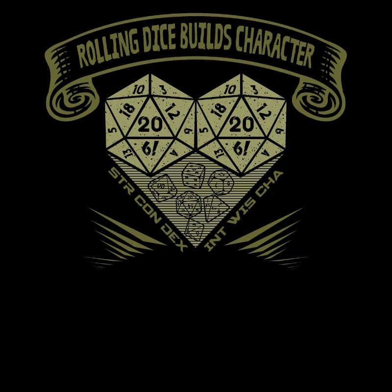 Rolling Dice crée du caractère - RPG de table D20