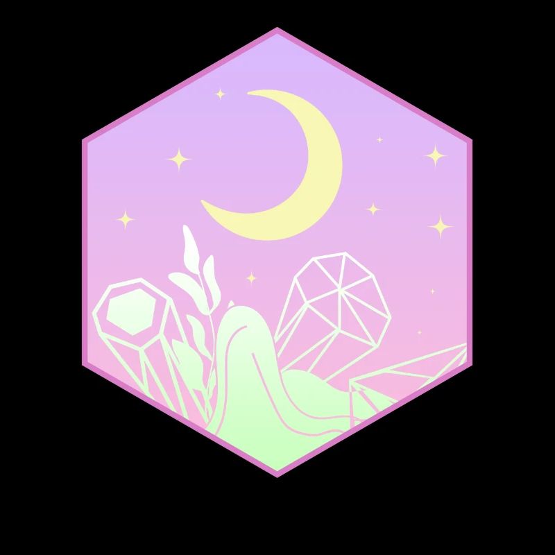 Pastel Goth Moon Kawaii Cute Crescent