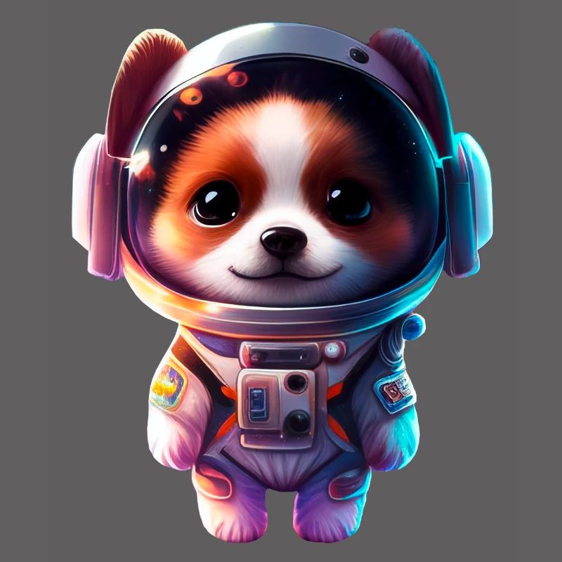 mignon Korgi dans une combinaison spatiale