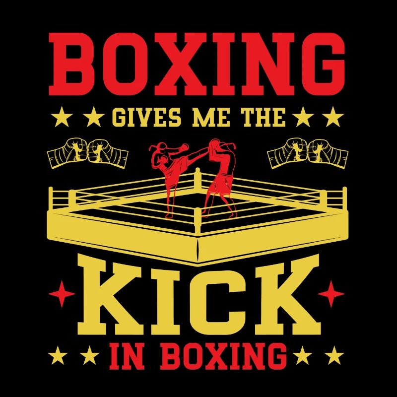 La boxe me donne le coup de pied dans la boxe
