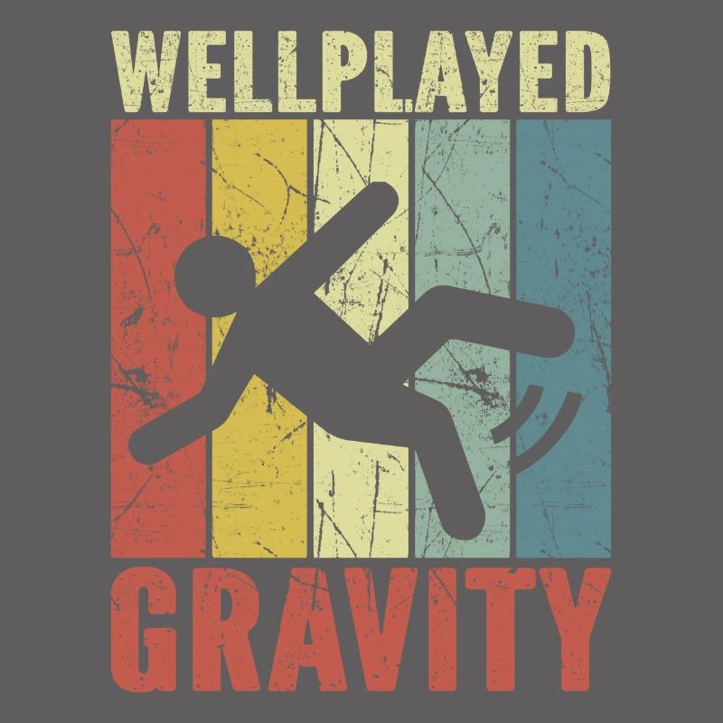 Well Played Gravity Broken Bone Retro Vintage