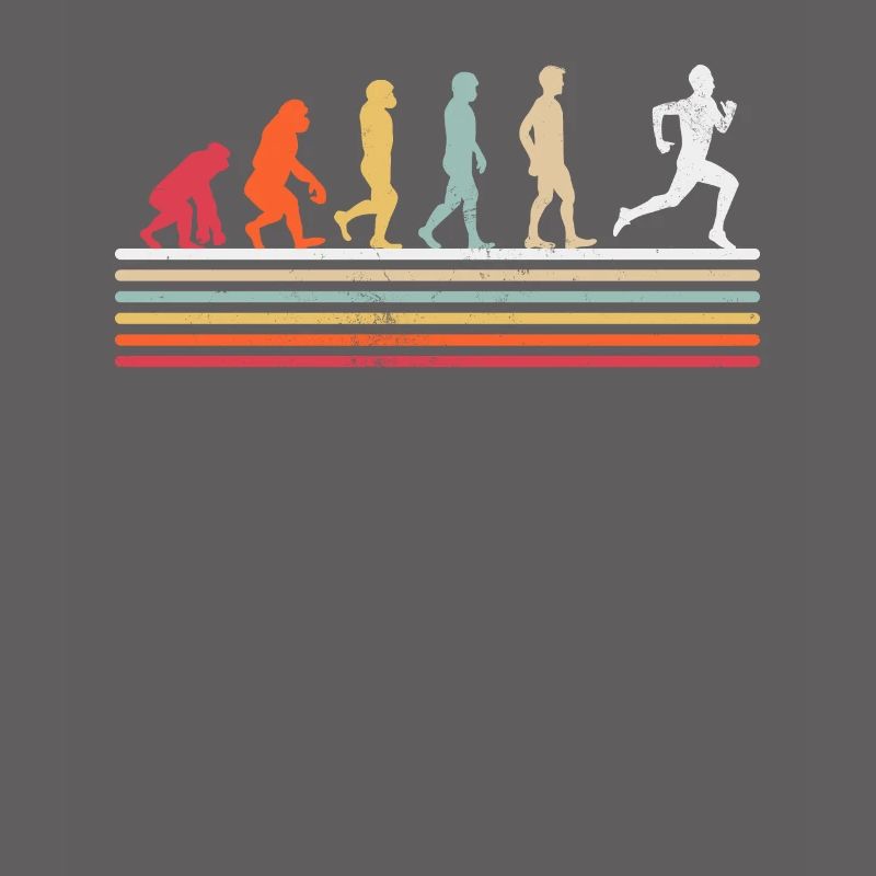 Running Evolution Retro Runner Marathoner Funny
