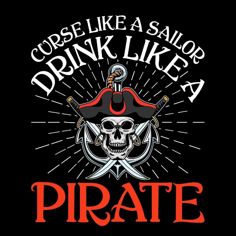 Malédiction comme un marin Boire comme un pirate Crossbone