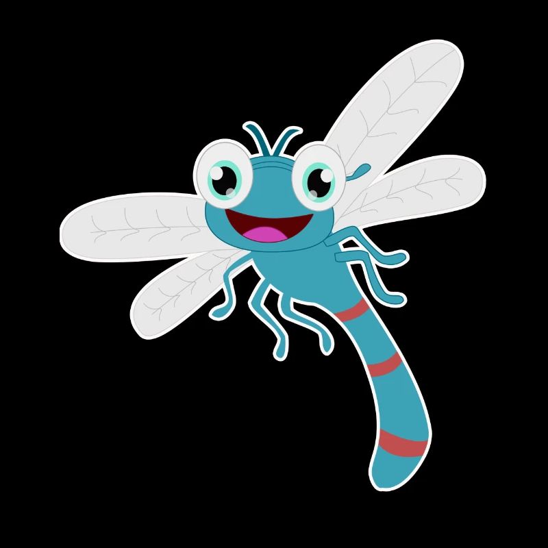 Libellule doux drôle insecte Kawaii BD cadeau