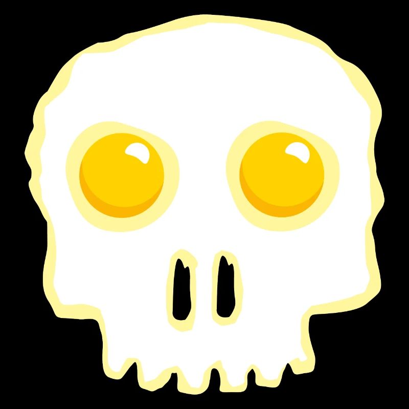 Fried egg skull Skull egg eggs