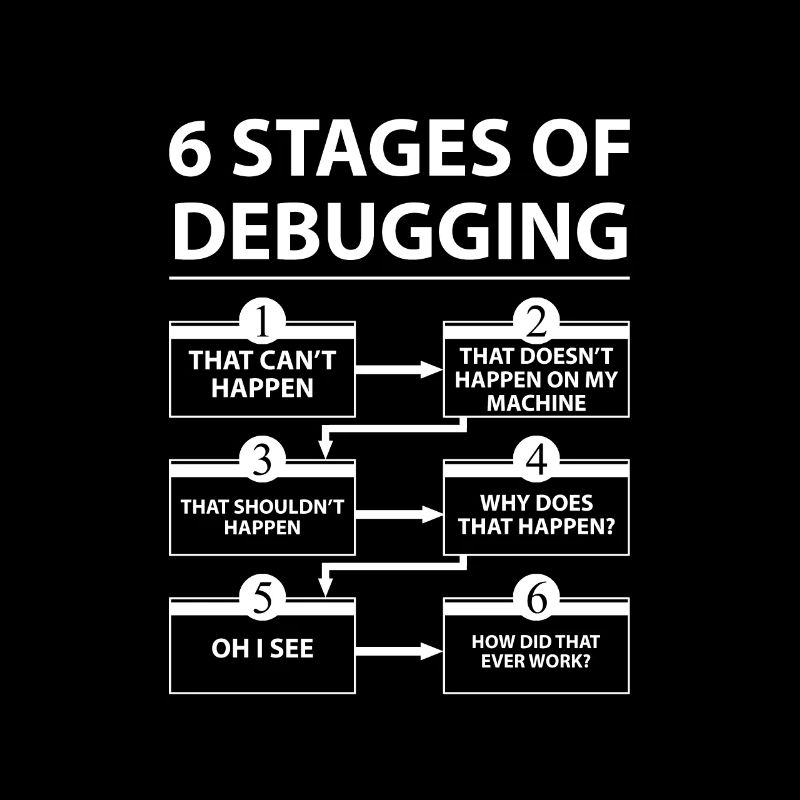 6 stages of debugging