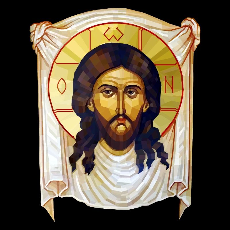 Low-Poly-Jesus-Ikone