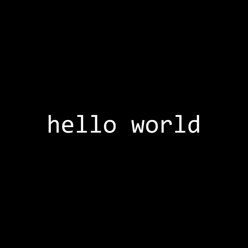 hello world