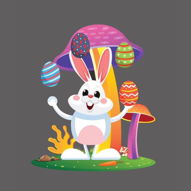 Happy easter easter bunny easter eggs