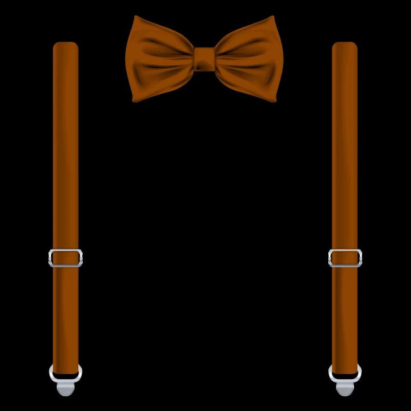 Drôle de cravate marron avec bretelles Mariage parfait