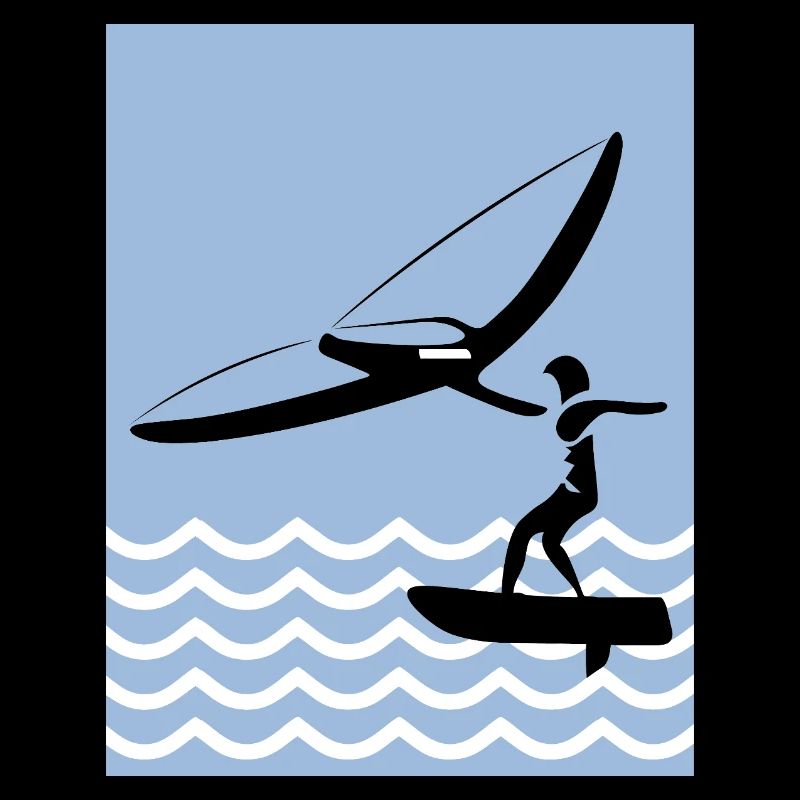 Wingfoil Silhouette am Meer