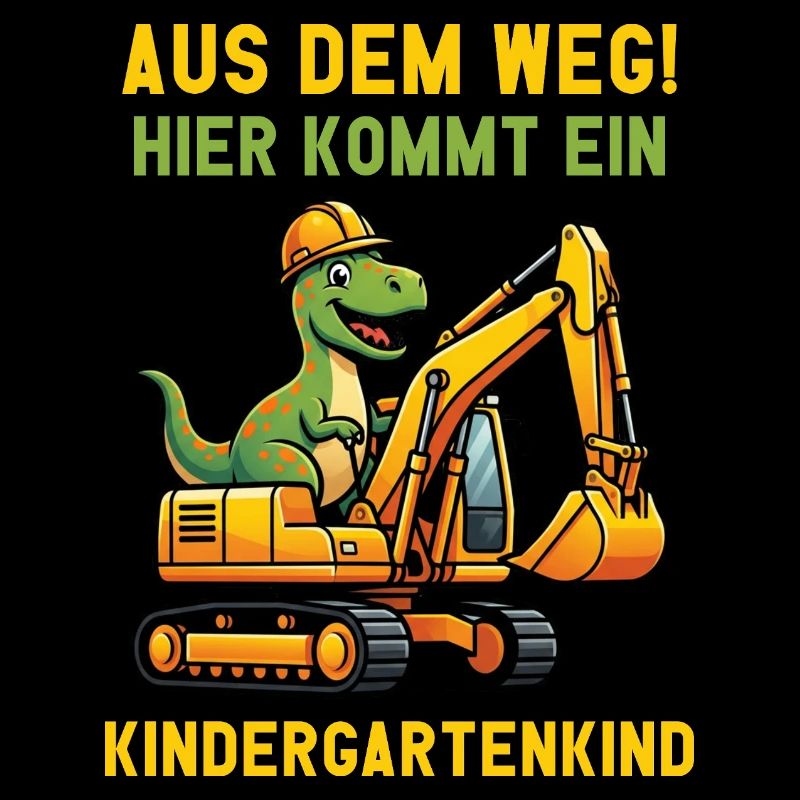 Hier kommt ein Kindergartenkind 2026 Bagger Dino