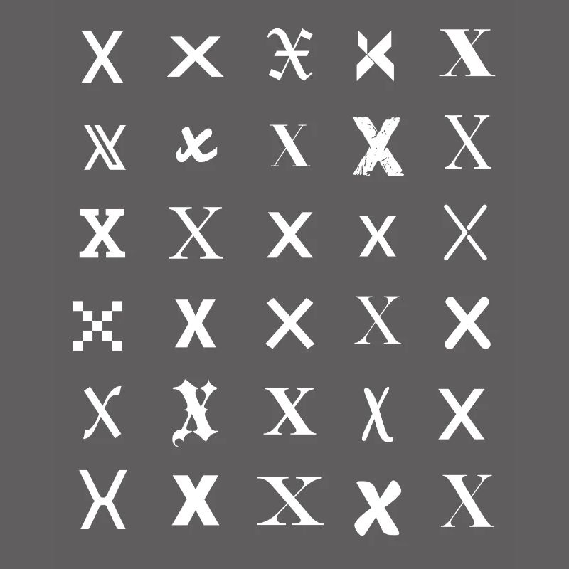 Typographie Monogramme X Pattern