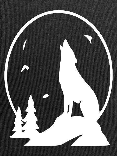 Wolf Night Moon Silhouette