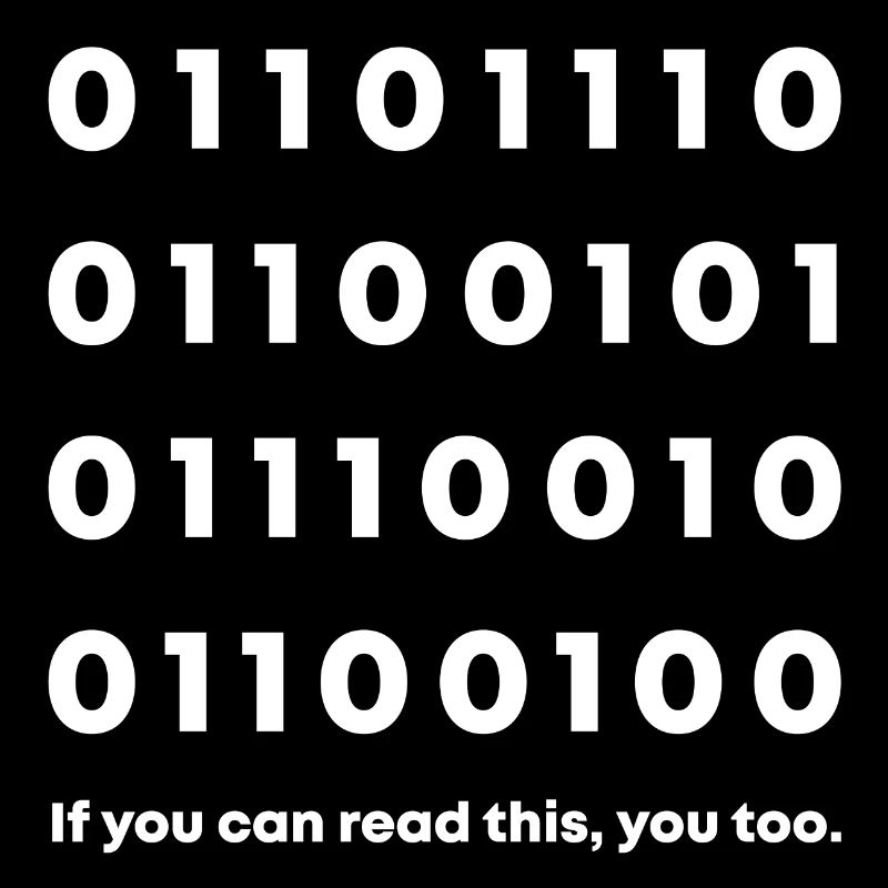 Nerd in binary code