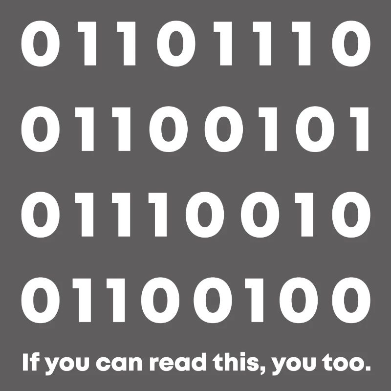 Nerd in binary code