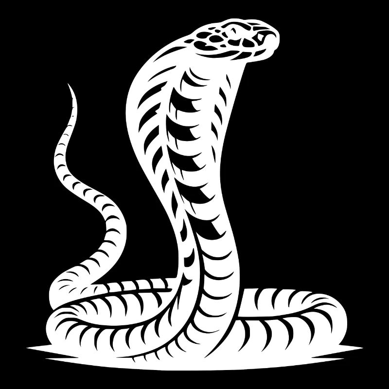 Conception de posture menaçante de bouclier de cou de cobra de serpent