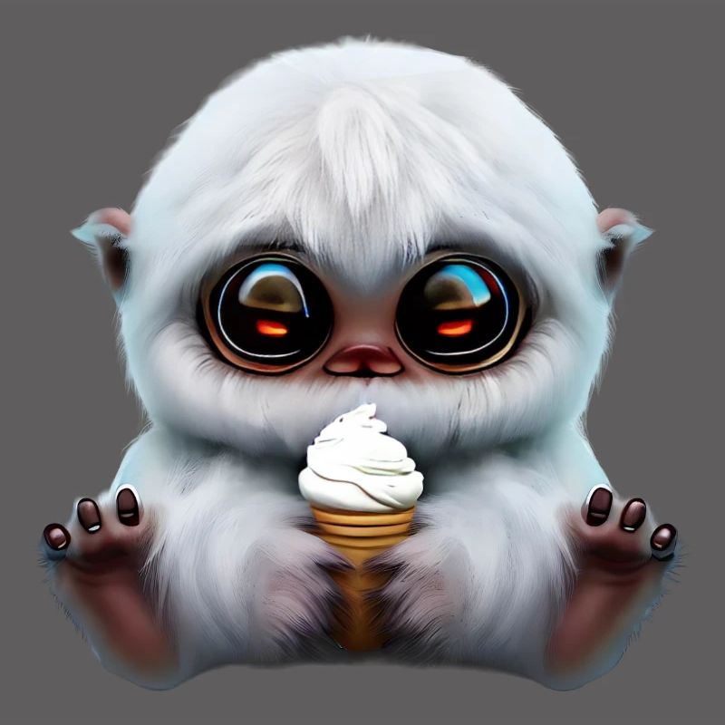 Yeti mit Softeis