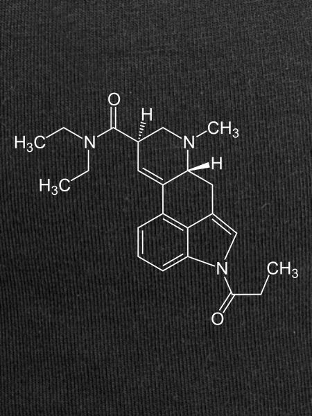 1P LSD Strukturformel - weiß