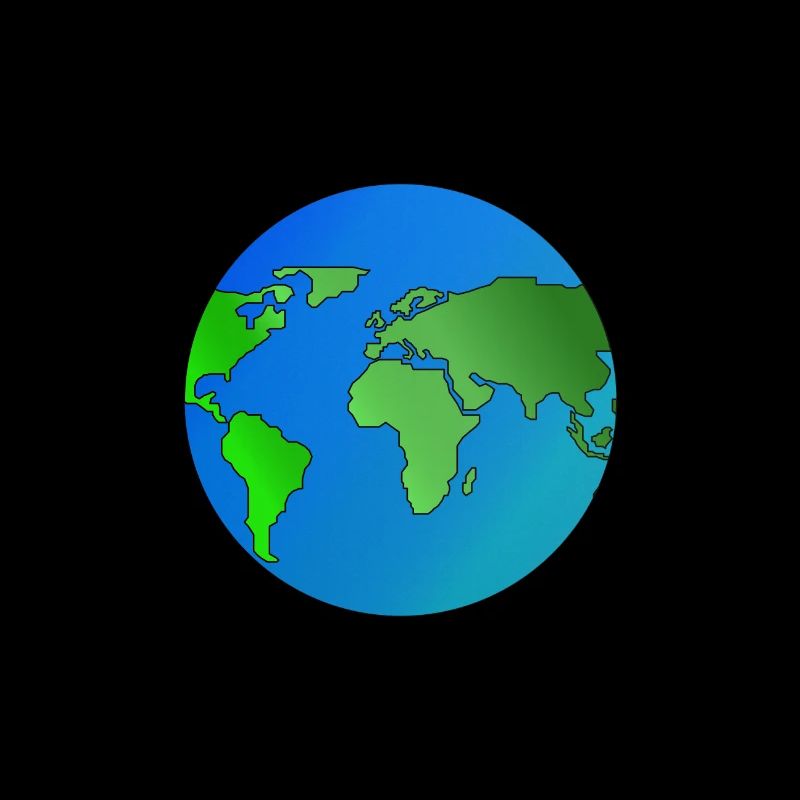 Globe terrestre globe avec les océans et les continents