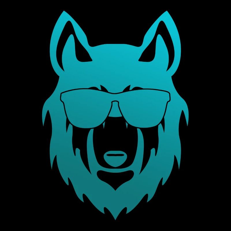 Wolf with sunglasses