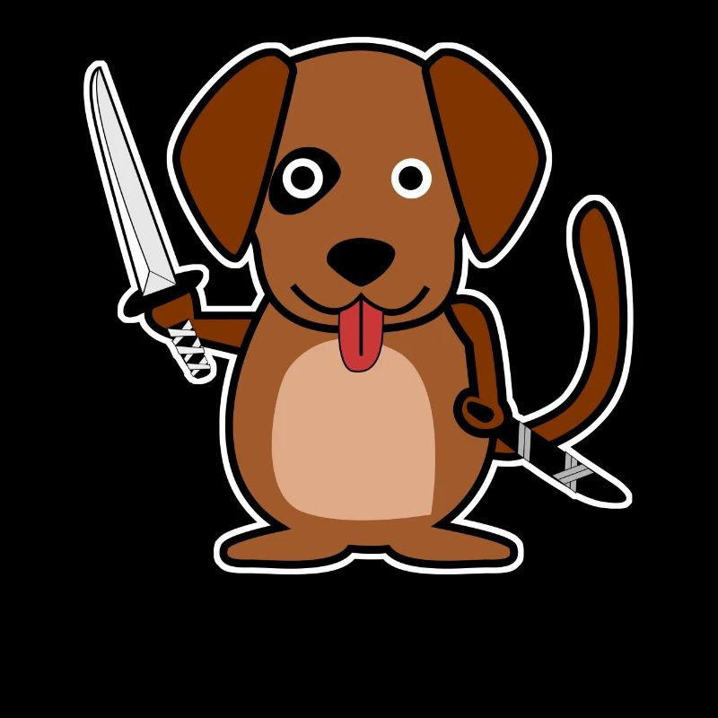 Katana Dog Samurai Sword Ninja Sword