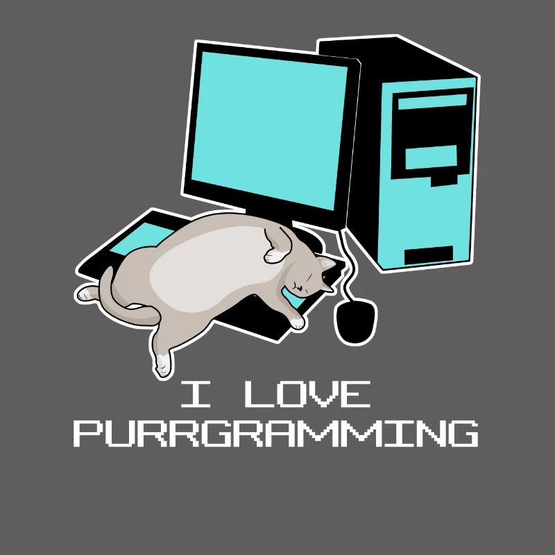 Programmierer Admin Computer Katze