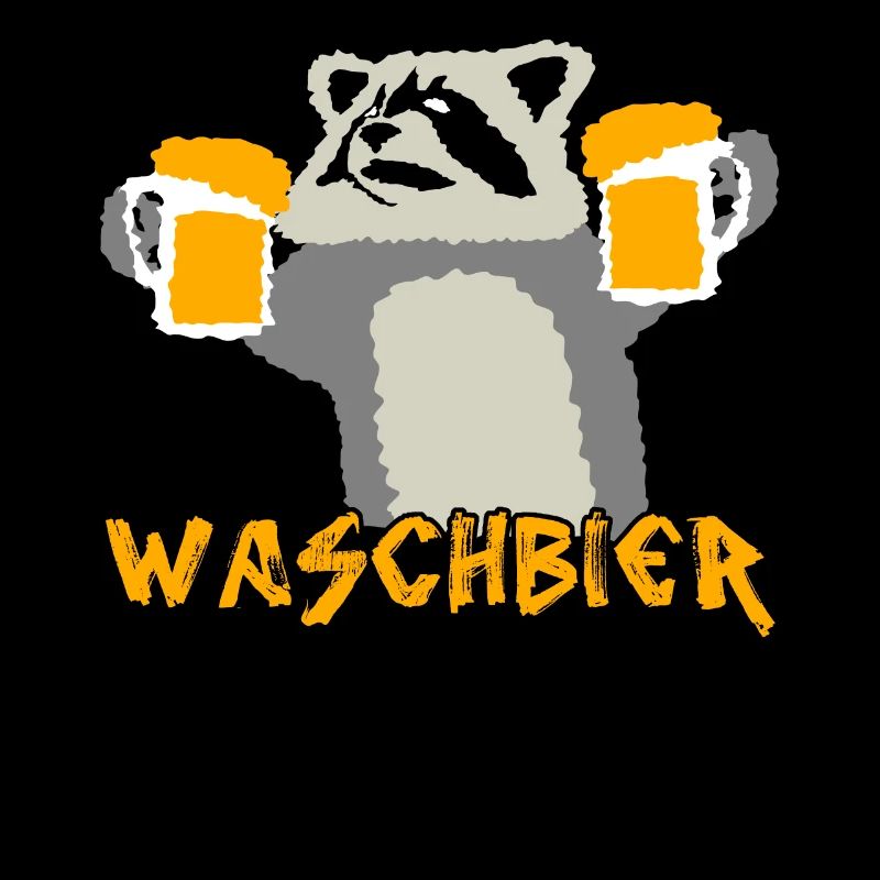 Waschbär mit Bier