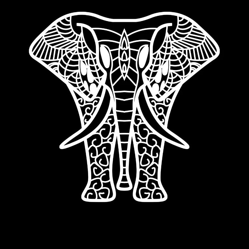 Eléphant avec les tribus Éléphant