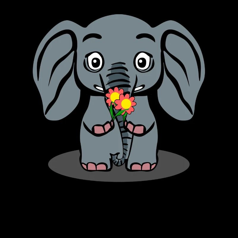 Éléphant avec des fleurs Éléphants