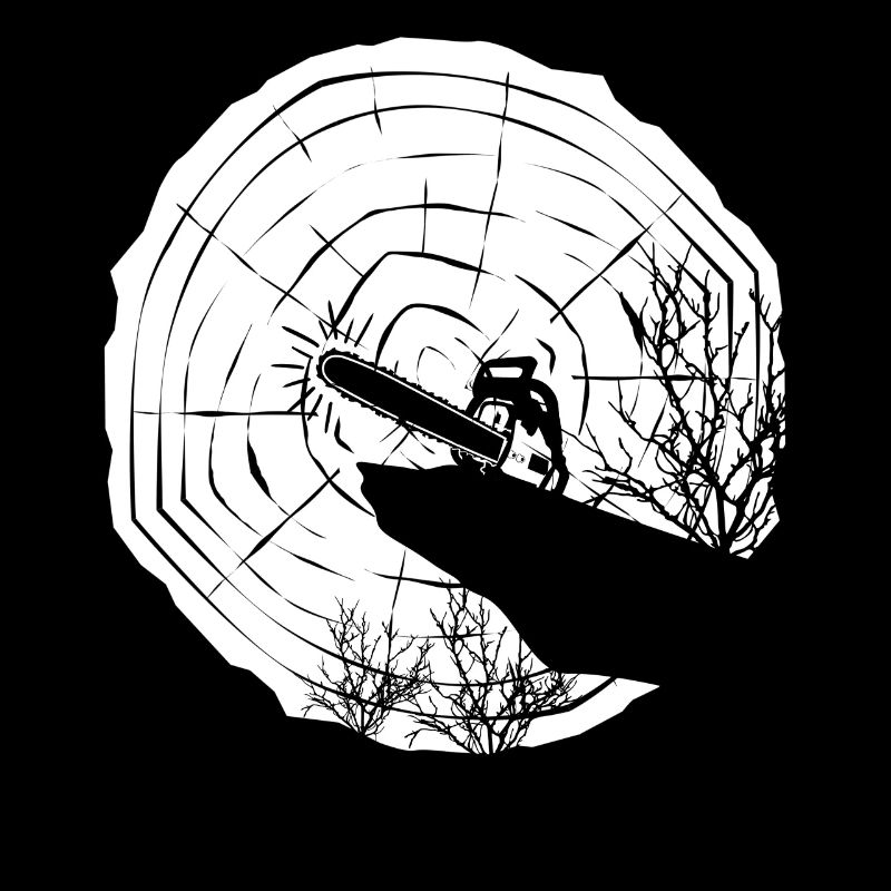 Chainsaw Chain Saw Lumberjack Moon