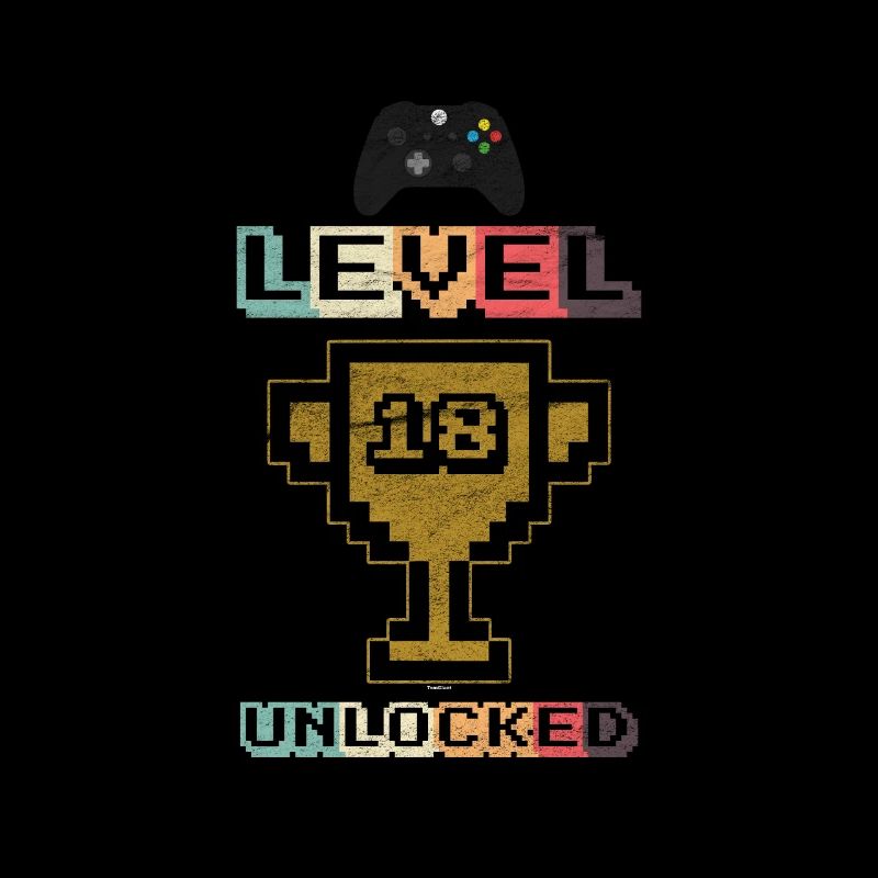 18th Birthday Celebration Gift Level 18 Unlocked
