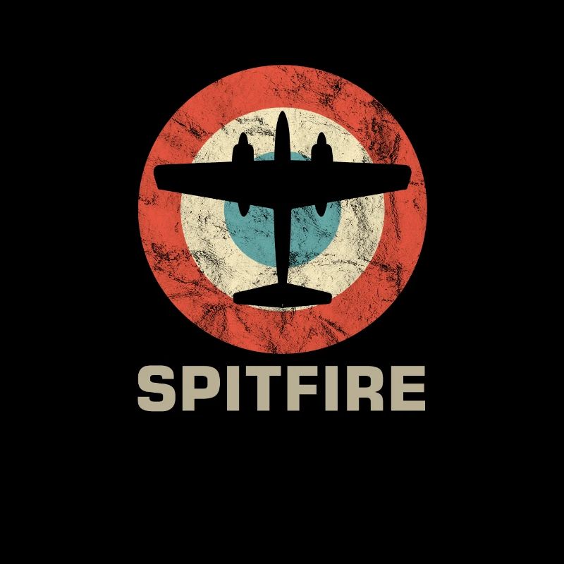 Avion de chasse Spitfire Retro Vintage Jet Fighter