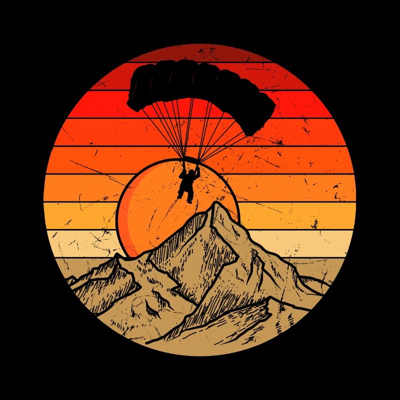 Retro Paragleiter Paragleiten Paragliding Berg
