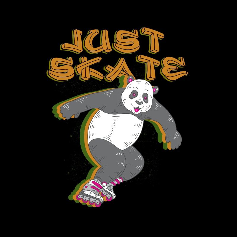 Einfach Skate Panda Inline Skating Rollerblading Geschenk
