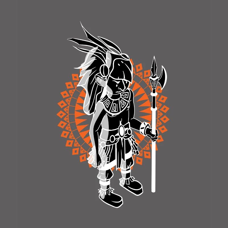 Aztec Man Warrior Maya Inca Eingeborene Zivilisation