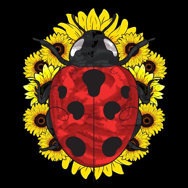Sonnenblume Geschenkidee Insekt Tier Marienkäfer