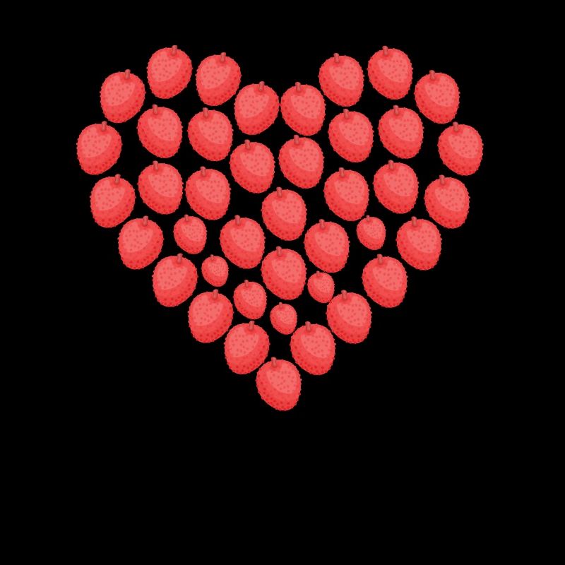 Lychee heart shape